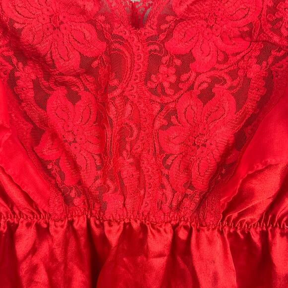 Vintage Lily Of France Satin And  Lace Teddy Bodysuit Liberation Era Coquette L - Picture 3 of 9